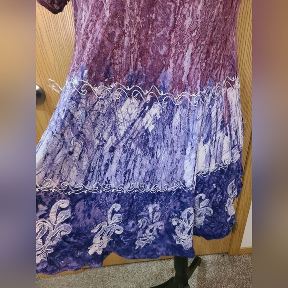 Fashion Terminal Batik Tie Dye Embroidered Hippie Dress Or Tunic - Picture 2 of 4